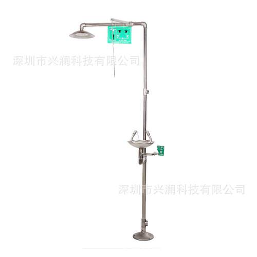 304不锈钢复合式洗眼器*紧急冲淋洗眼器XL6613验厂双口洗眼器