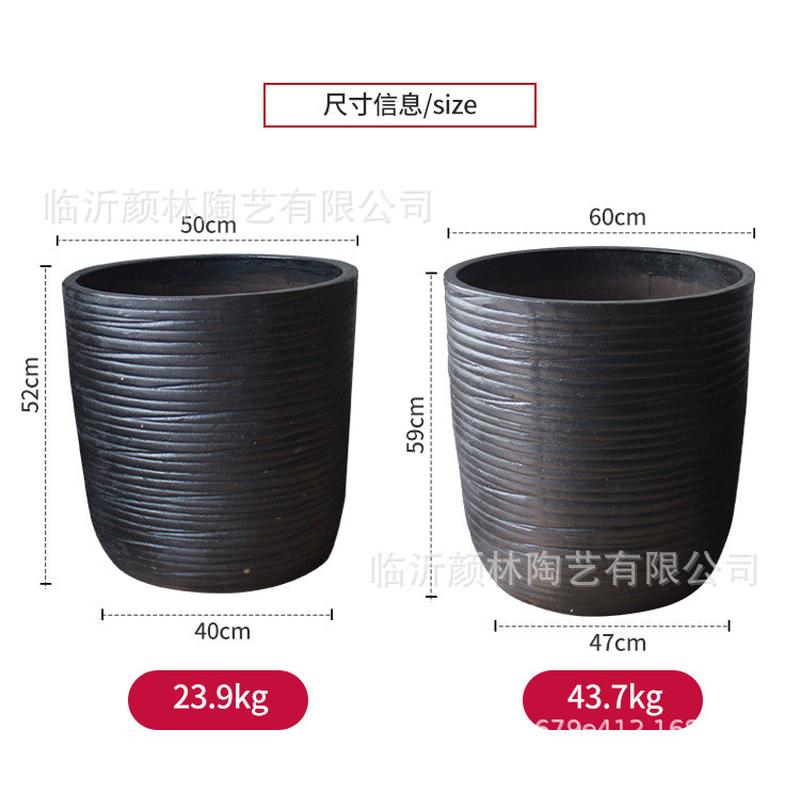 超大花盆大口径陶盆陶瓷大盆陶观粗陶大号盆栽树盆景缸盆大码粗盆