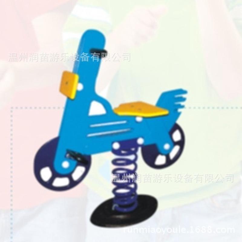 幼儿园儿童户外小区PE板弹簧摇马/儿童PV板摇摇乐/塑料板健身车