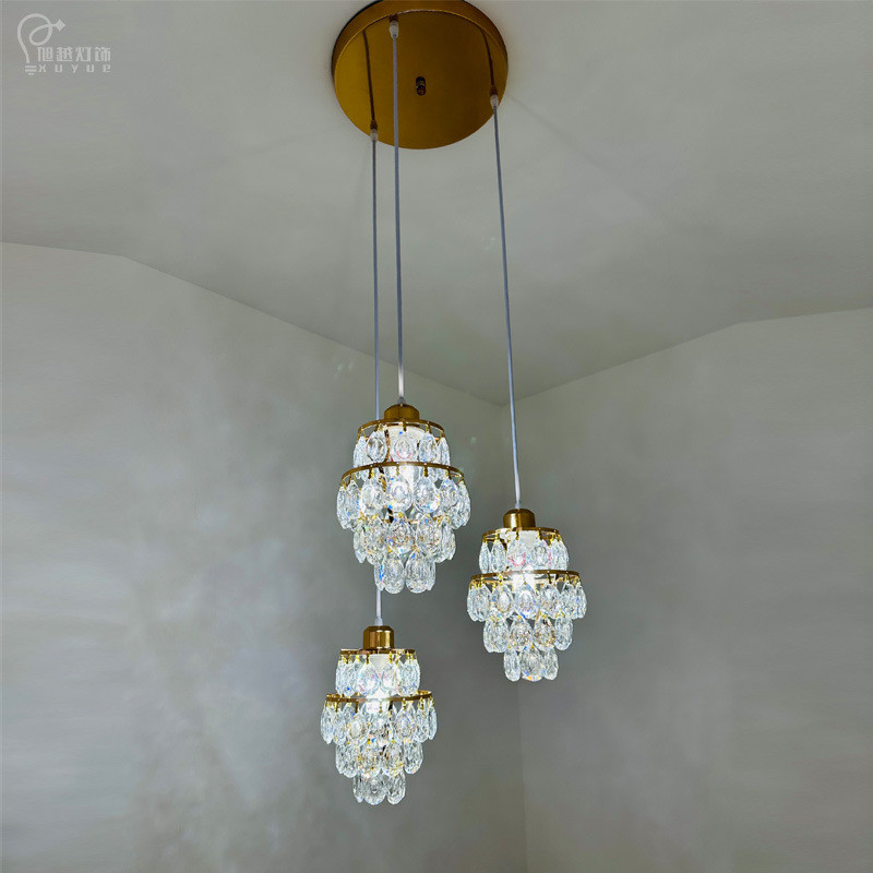 轻奢餐厅灯过道吧台水晶走廊高级感玄关灯入户卧室灯床头灯具工厂