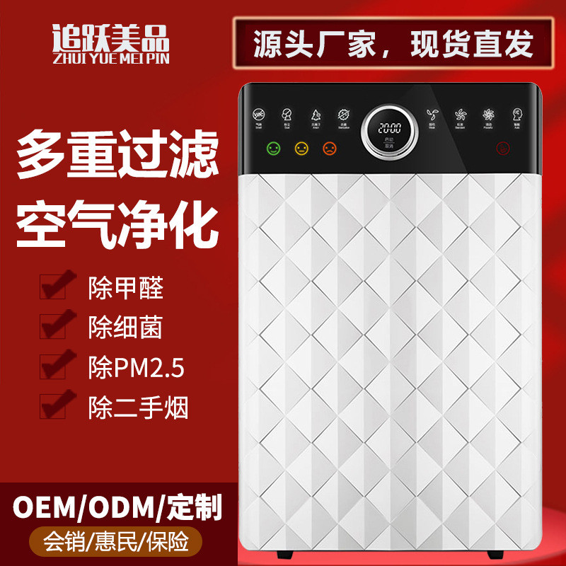 商务智能室内负离子空气净化器消毒机静电集尘免更换滤芯水洗滤芯