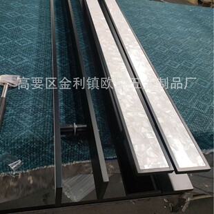 欧凯五金工厂定制玻璃门拉手不锈钢大门把手新中式简约轻奢入户门