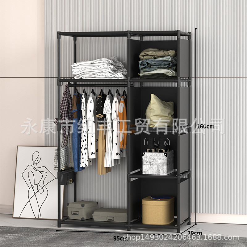 简易家用衣柜现代简约布衣柜卧室防尘收纳衣橱置物架工厂