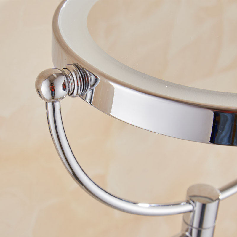 可充电美容镜 双面带led灯放大壁挂折叠卫生间镜 浴室伸缩化妆镜