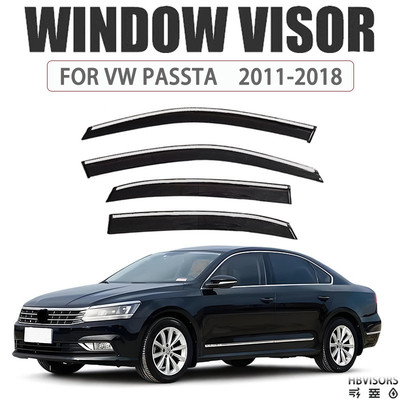 适用于VWPASSTA不锈钢晴雨挡雨板雨眉侧窗导流板Windowvisor