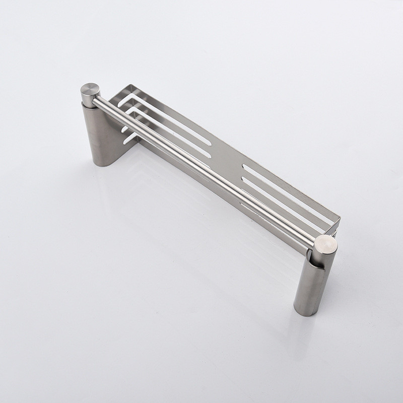 不锈钢洗漱可拆卸浴室置物架厨房卫生间拉丝用品收纳架厨房挂件