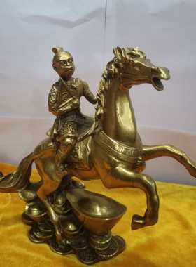 批发直供黄铜大中小铜马上封侯铜马上封侯工艺家居办公摆件