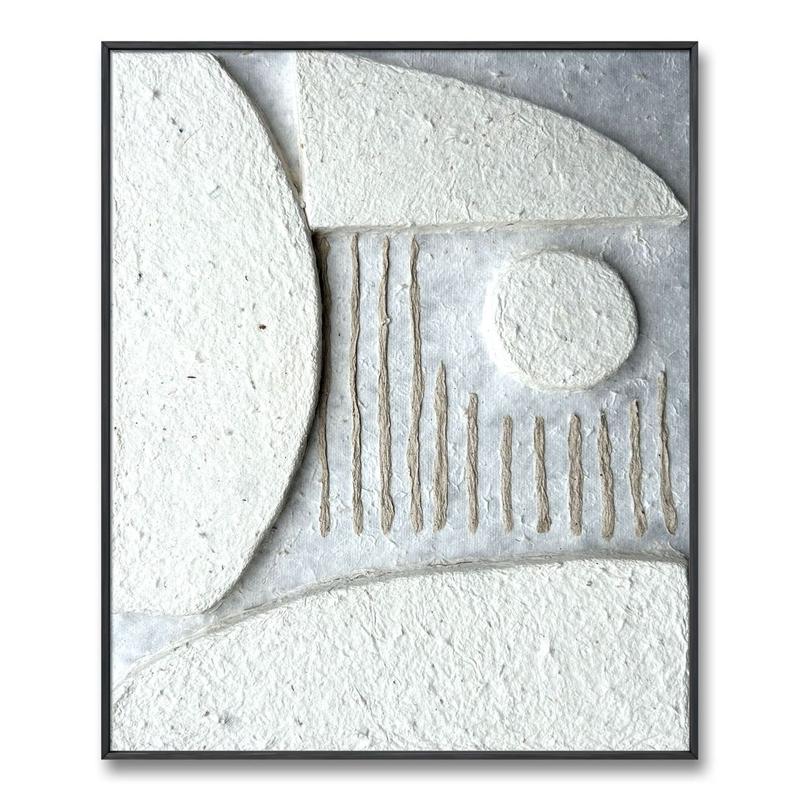 现代玄关月球壁画3d立体纸浆画树皮装饰画月亮纸画系抽象挂画厂家图片
