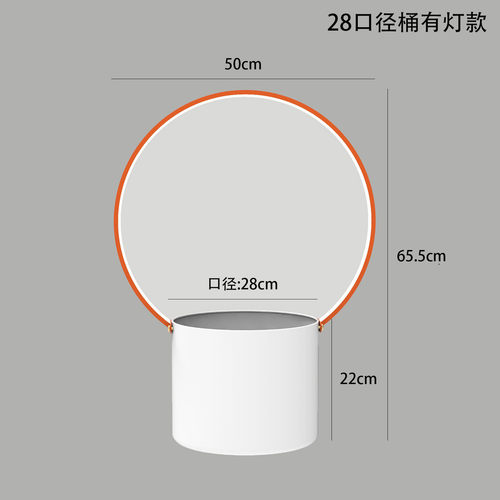 28口径银新中式蝴蝶兰花盆冬青带灯柳年宵花插花新年福桶金属铁艺
