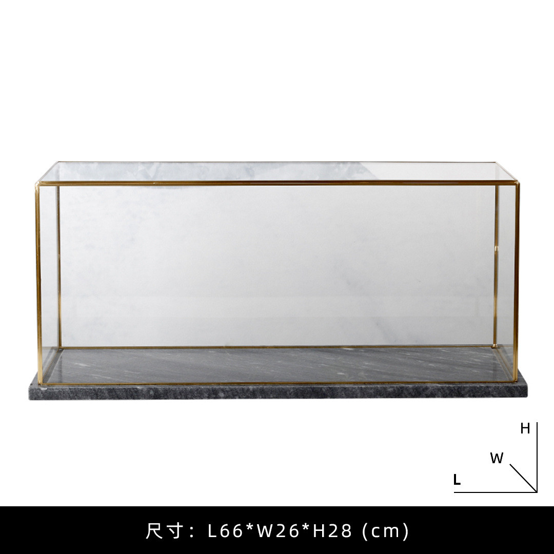 新中式板房透明软装饰品方形间玻璃展示柜罩子保护防尘博古架摆件