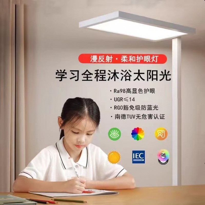 简约现代落地护眼灯防蓝光全光谱儿童学习专用台灯可升降作业灯