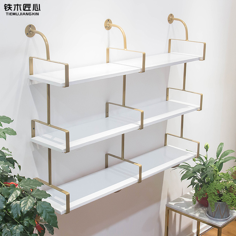 9C墙上置物架美容美甲店墙壁展示架挂墙书架多层收纳架子花架承重