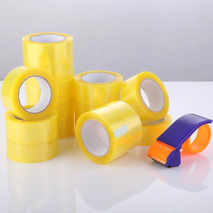 胶透明胶带白色高粘度不易断大号宽胶带快递打包封箱带加宽封口