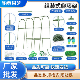 户外花园瓜架架黄拱形爬藤架暖房架防虫网架瓜果架