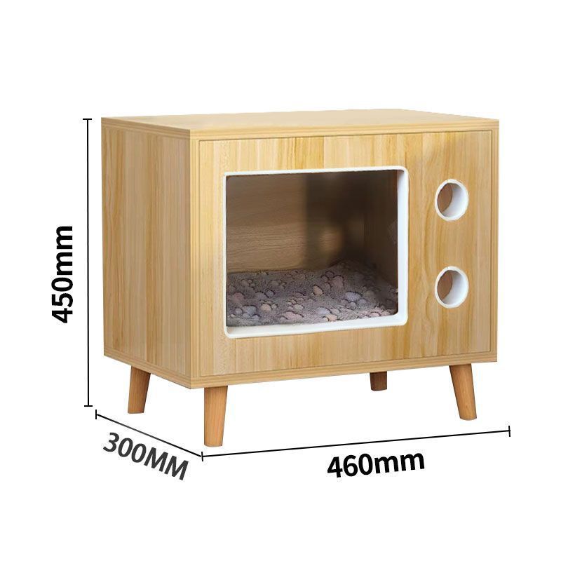 猫咪小型猫窝家用卧室简约猫舍四季通用结实实木猫床宠物日用品