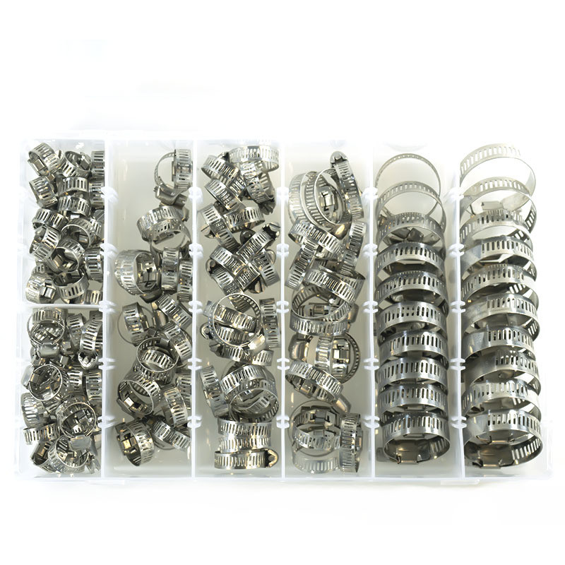 140pcs不锈钢304卡箍喉箍通信套装盒装抱箍