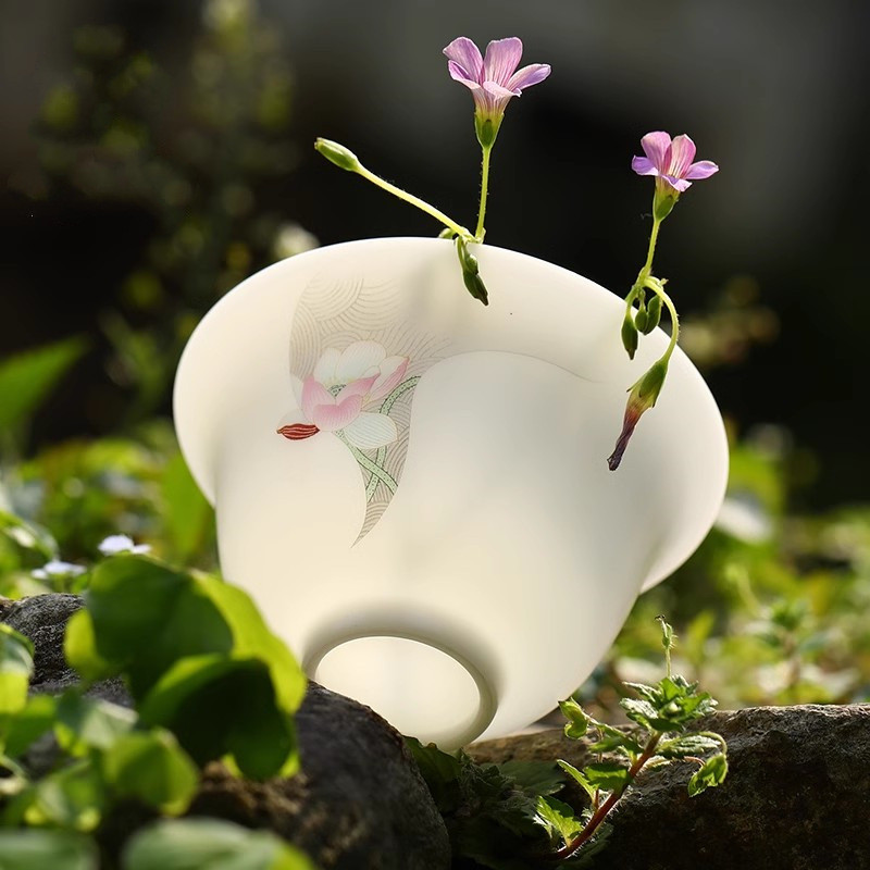 热销玩物尚置冰种玉瓷盖碗快客杯户外高档便携式茶具旅行套装一壶