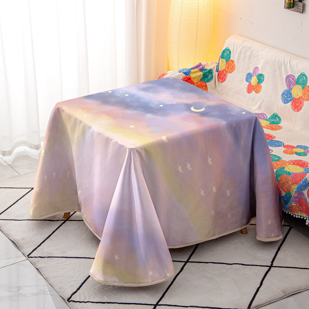 热销梦幻天空防水加厚电暖桌取暖桌罩电暖长方形套夹棉套冬季烤火