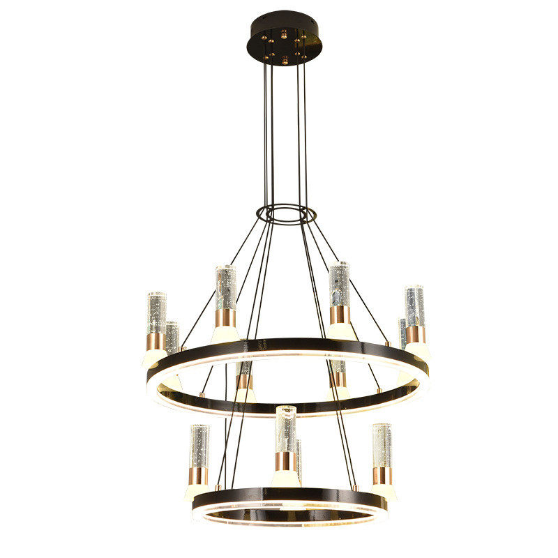 北欧复古工业风吊灯客厅灯led别墅饭店酒店餐厅灯水晶枝型吊灯