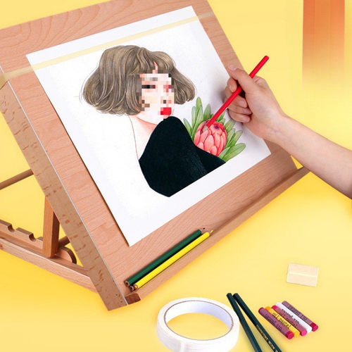 画架桌面台式美术生实木素描写生画板架画室素描水彩油画绘画架木