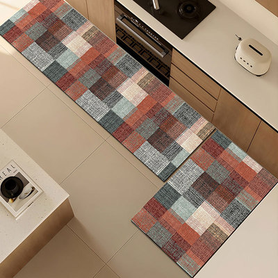 厨房地垫硅藻泥防滑防油吸水垫可擦门口地毯耐脏长条满铺家用脚垫