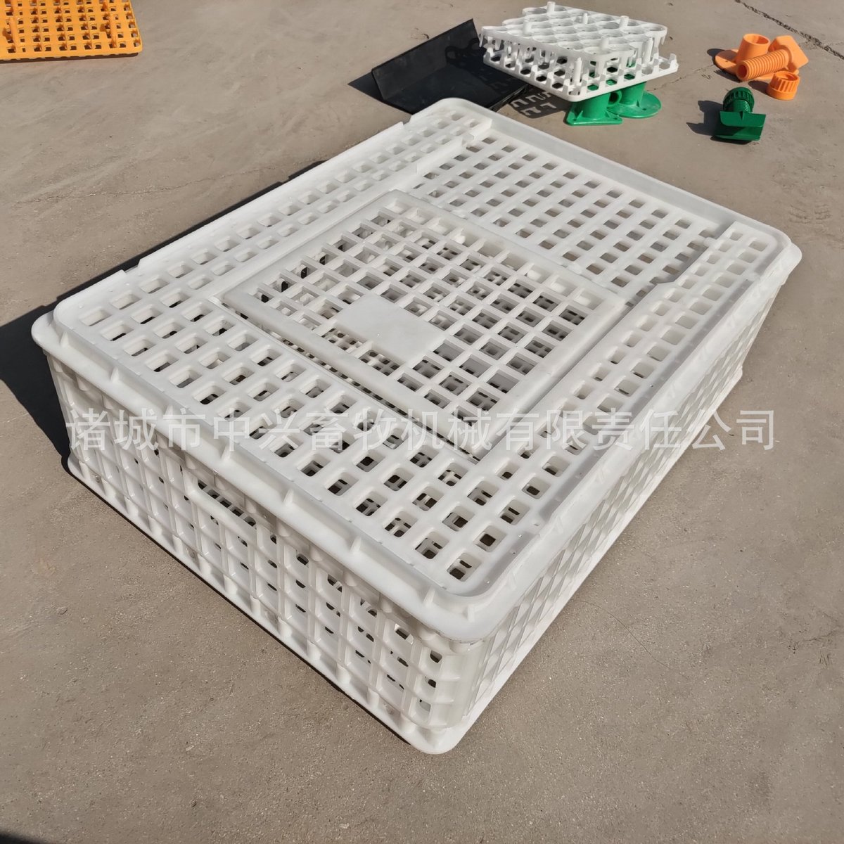 热销加高鹅筐鸭筐鸡笼鸭塑料箱白色装拉