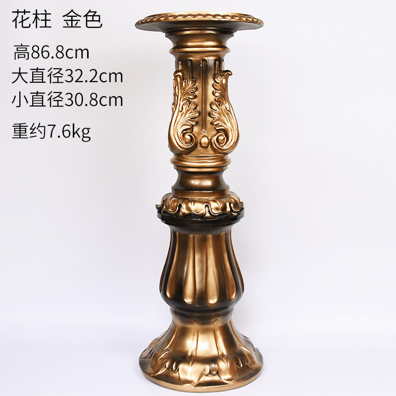 欧式大型落地摆件罗马柱客厅电视柜工艺品创意摆设复古玄关装饰品