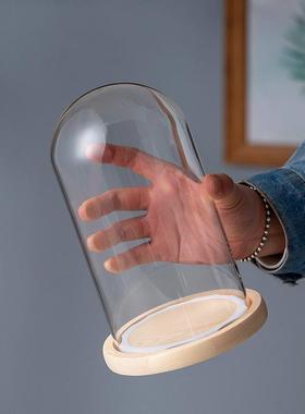 永生花颜茶语圆球形玻璃罩应援棒手办摆件展示盒EVA防脱落卡扣底