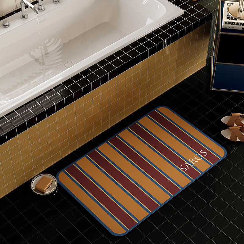 美式复古硅藻泥地垫吸水耐脏门口速干防滑垫卫生间耐脏可裁剪脚垫,居家布艺,家用脚垫,淘宝优惠券,粉丝福利购,淘宝优惠卷