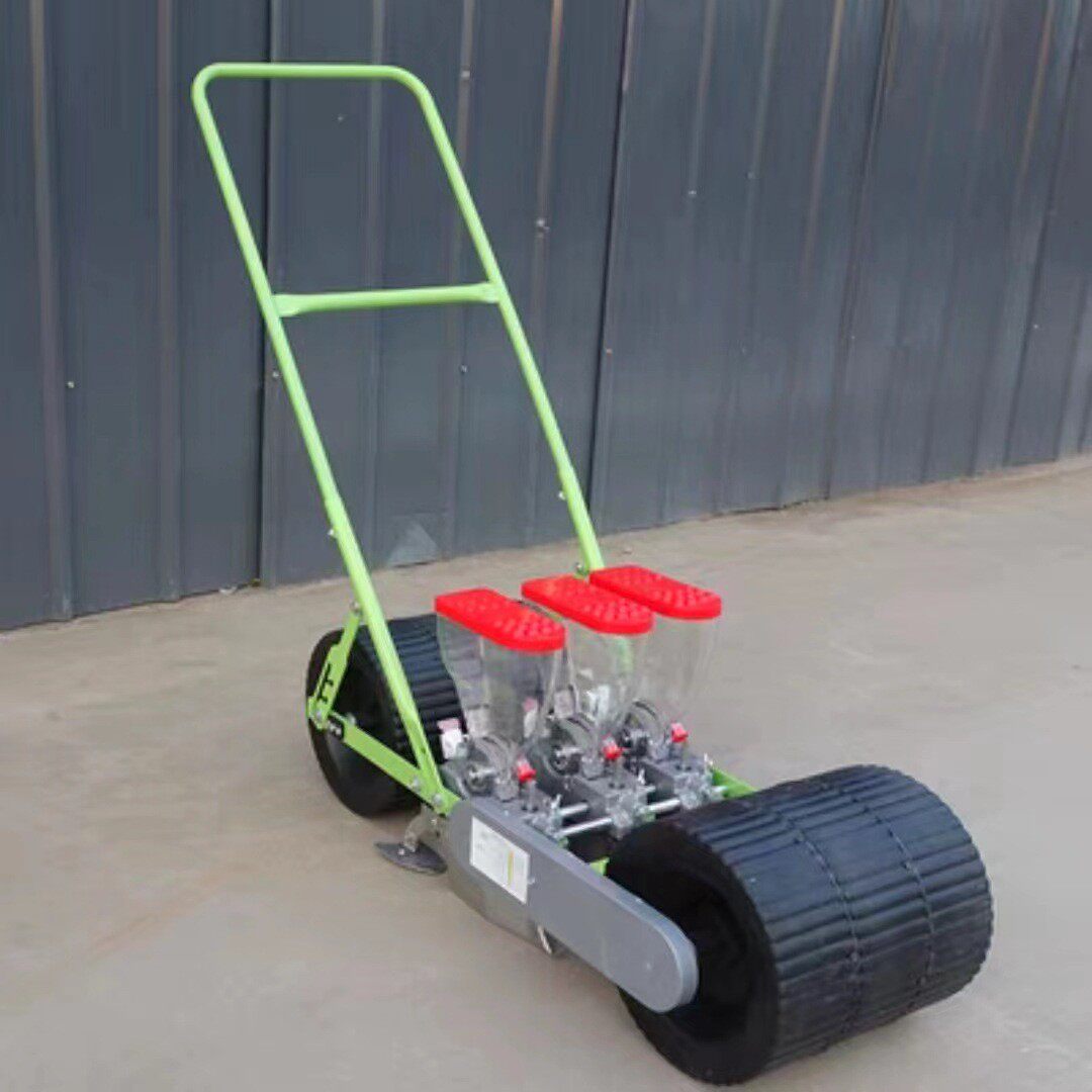 热销手推式批发单行蔬菜播种机小型蔬菜种植机萝卜播种器白菜点播