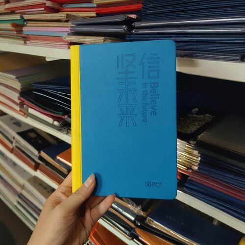 彩色笔记本拼接贴心本新款百搭商务办公笔记本活页本