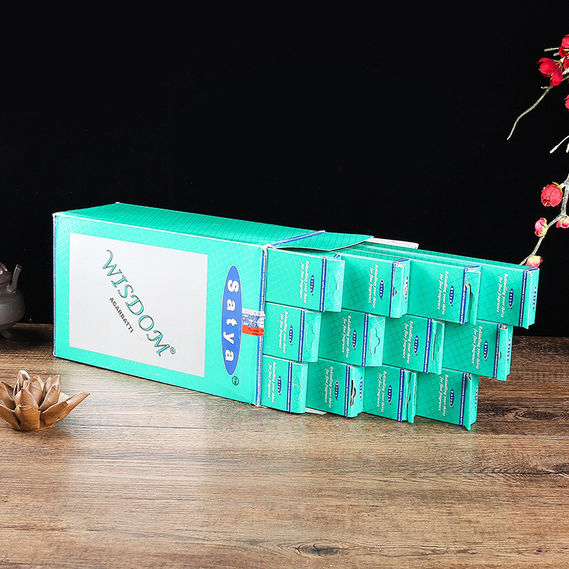 热销怡情进口手工制作熏香satya智慧与印度印度香线香大盒香熏批