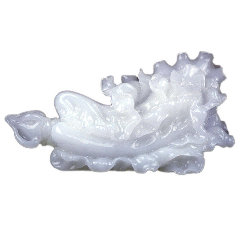 阿富汗玉白菜摆件玉石玄关酒柜家居客厅办公装饰品乔迁开业礼品