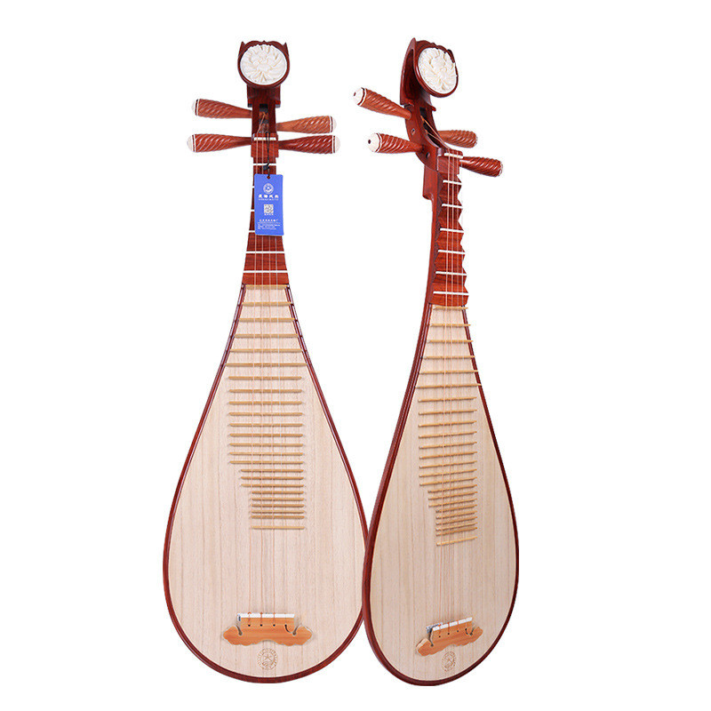 热销星海诗紫檀木材质刻非洲琵琶行原木色花梨专业演奏琵琶8912-2
