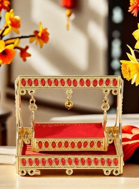 热销新款摇椅摆件装饰中东东南亚装饰摆件镶钻摇椅合金工艺品高级