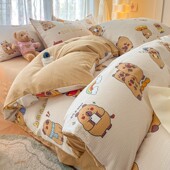 春季 泡泡纱床单四件套a类床上用品床单被罩南通宿舍三件套被套4