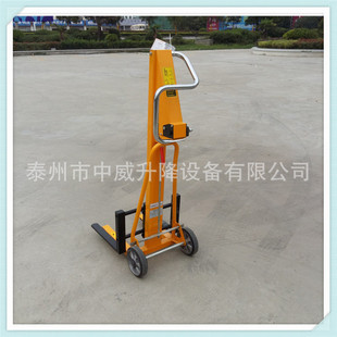 卸运车 上海叉车供应轻便型手摇堆高车绷带型货物升高车升降装