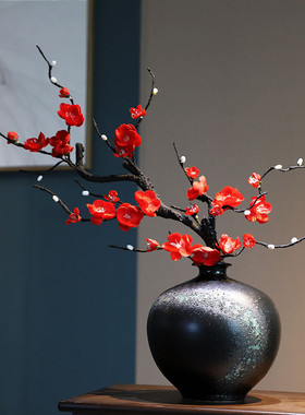 禅意复古陶瓷花瓶摆件客厅插花电视柜餐桌玄关创意新款家居新中式