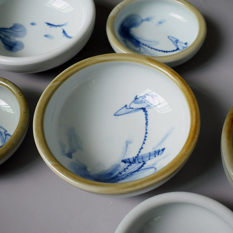 创意古典中式零食盘陶瓷干果盘点心盘糖果盘瓜子坚果盘迷你点心盘