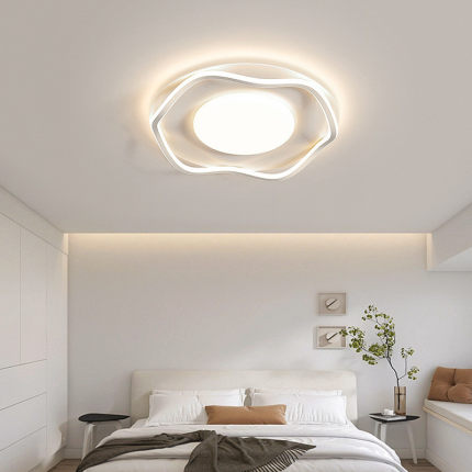 热销卧室灯主卧2023流行新款奶油风主led吸顶灯现代简约房间餐厅