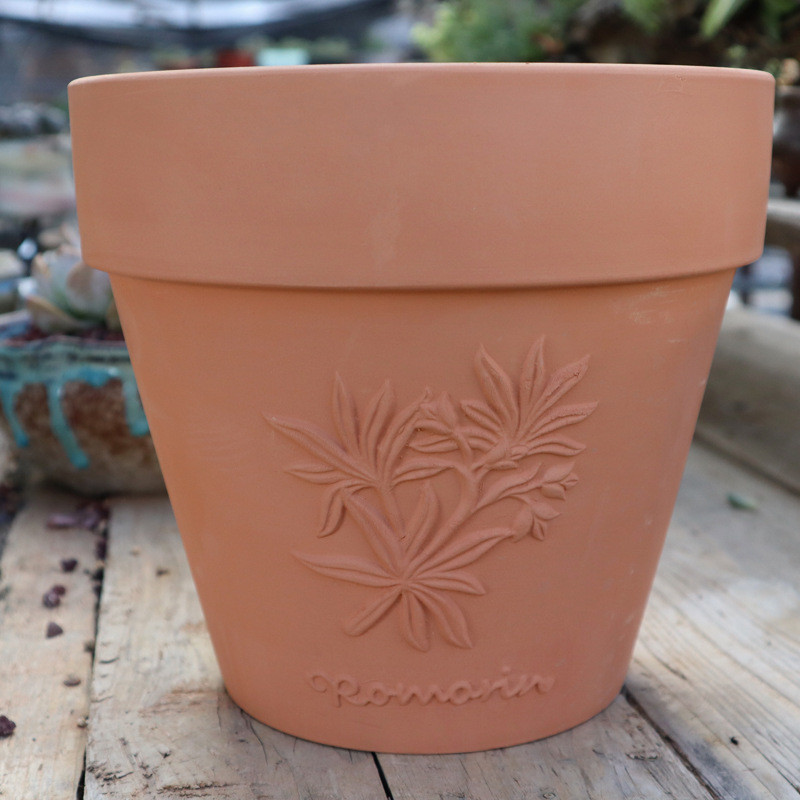 罗马红陶花盆朱顶红保温透气花草室外园林低北欧玫瑰月季风格