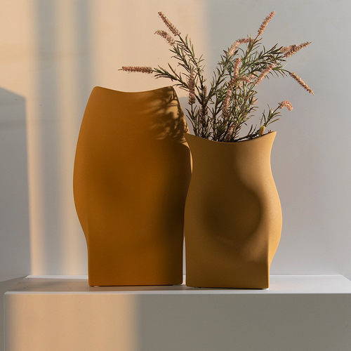 热销创意陶瓷花瓶现代简约卧室客厅玄关家居干花花器样板间售楼处