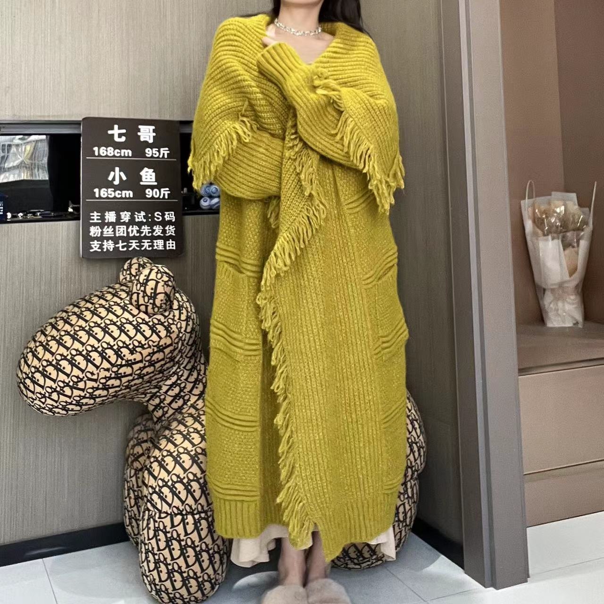 设计感奶呼呼软糯长款毛衣女新款2025早春开衫宽松韩系慵懒风