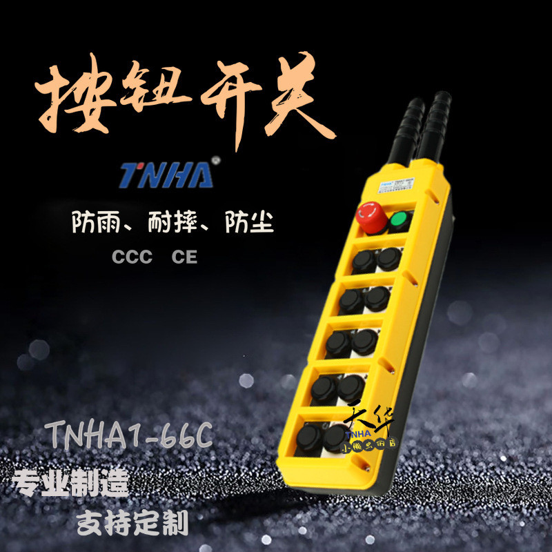 按钮开关起重机手柄TNHA166CS双排按钮双速开关12钮开关