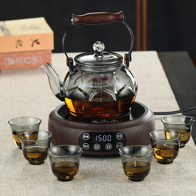 围炉煮茶壶高硼硅玻璃烧水蒸煮莲华茶壶茶水分离煮茶器泡茶壶套装