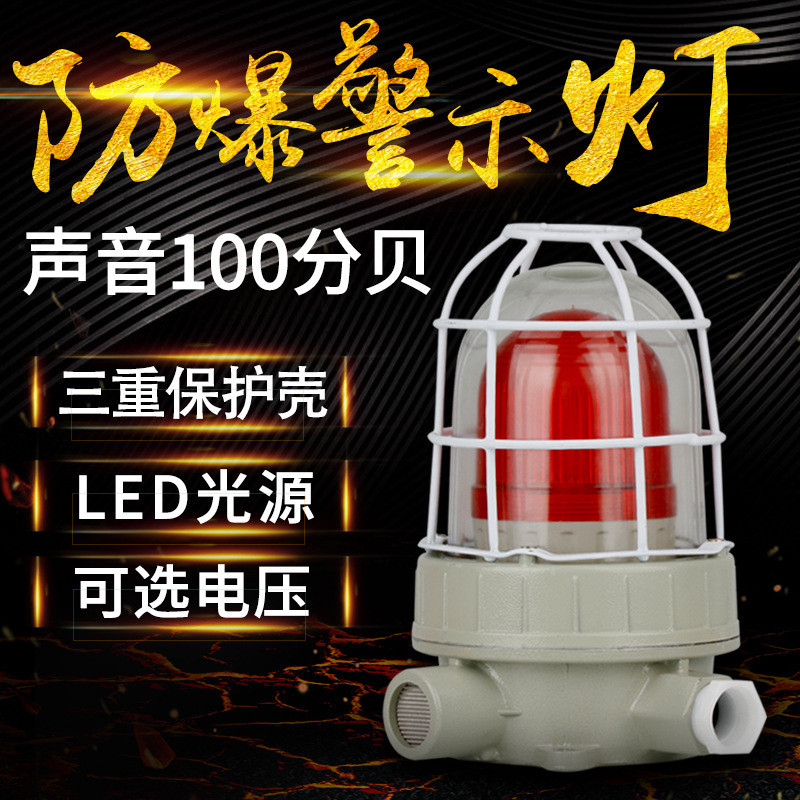 BBJ防爆声光报警器220V24V警示灯LED信号灯100分贝防爆型警报灯