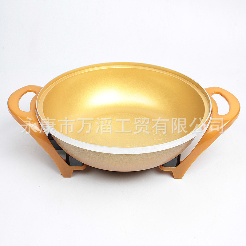 韩式多功能养生黄金麦饭石头锅真空锅电炒锅不粘电火锅跑江湖
