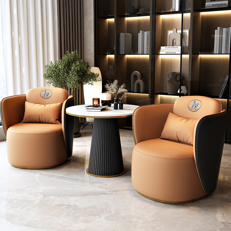 售楼部接待轻奢沙发洽谈酒店服装店休息区办公室会客商务一桌四椅
