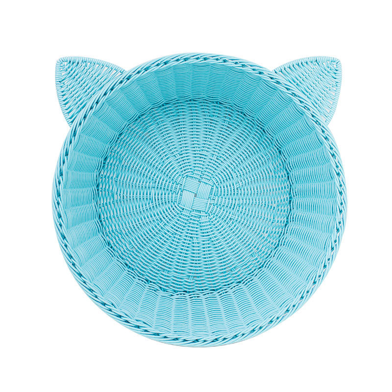 网红藤编夏季宠物窝四季通用半封闭猫床可水洗猫窝凉窝狗窝可代发