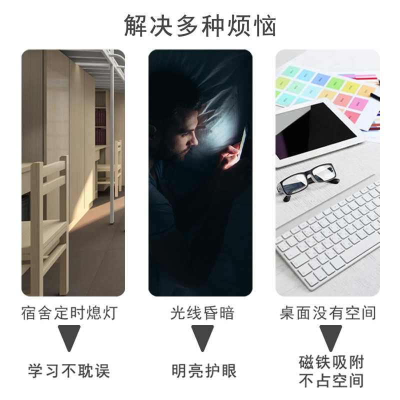 led台灯学生宿舍护眼学习灯磁吸酷毙灯可旋转卧室床头书桌专用
